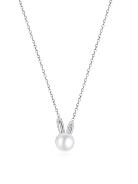 Silver 14k Gold Plated rabbit necklace