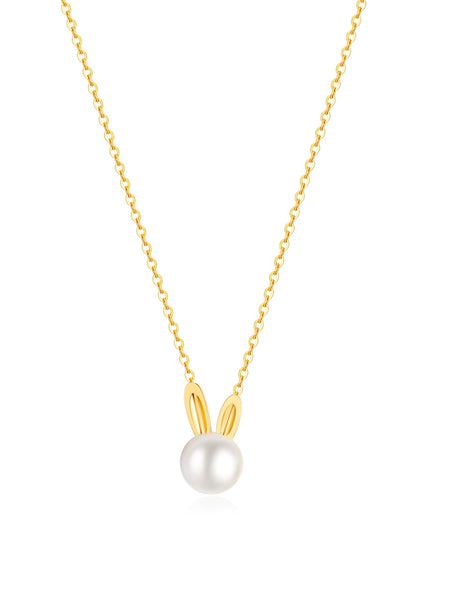 Gold 14k Gold Plated rabbit necklace