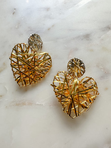 Wired Heart Earrings