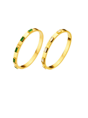 Esmeralda CZ Bold Bangle