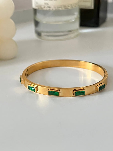 Esmeralda CZ Bold Bangle