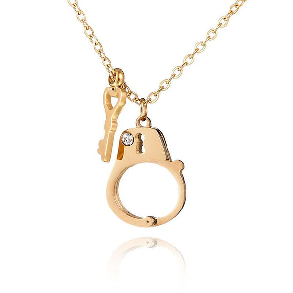 Mini Lock Handcuff with Key 18k Plated Stainless - Sweet Dvash