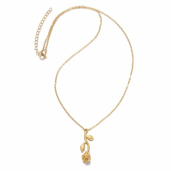 18k Gold Plated Rose Necklace