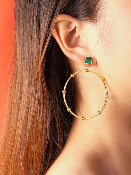 14k gold plated hoops