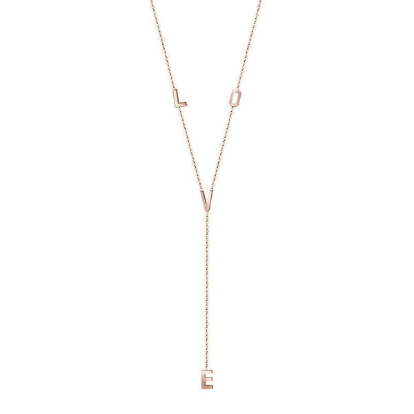 LOVE Long necklace Gold Plated-18k - Sweet Dvash