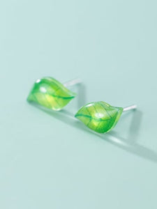 Sweet Green Leaf Studs - Sweet Dvash