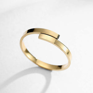 Simple Open 18k Gold Plated Ring - Sweet Dvash